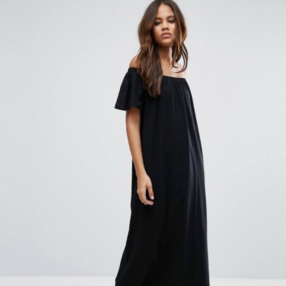Tall ASOS off the shoulder maxi dress